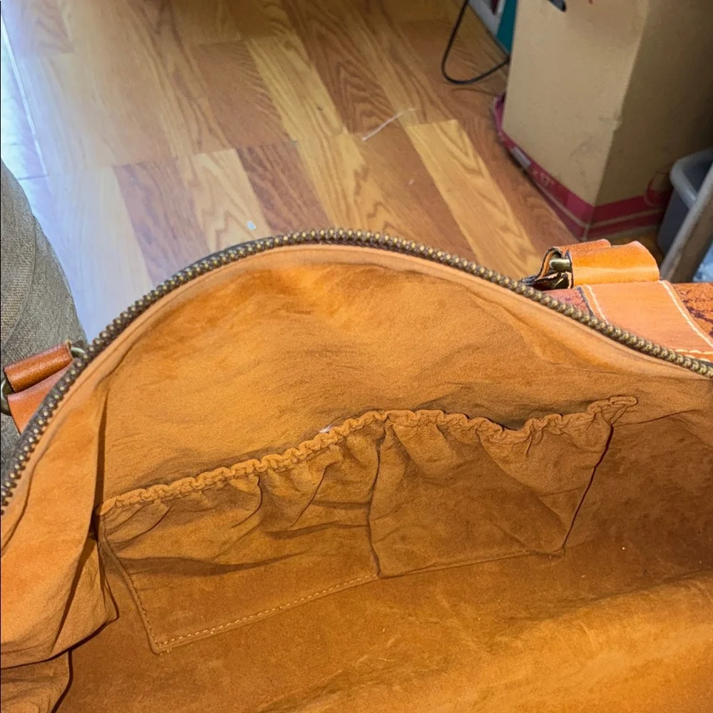 Patricia Nash Tan Leather Duffel Bag - Picture 12 of 12